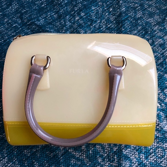 yellow jelly purse